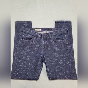 AG Adriano Goldschmied Stevie Ankle Women's Dark Blue With Dots Skinny Jeans 29R